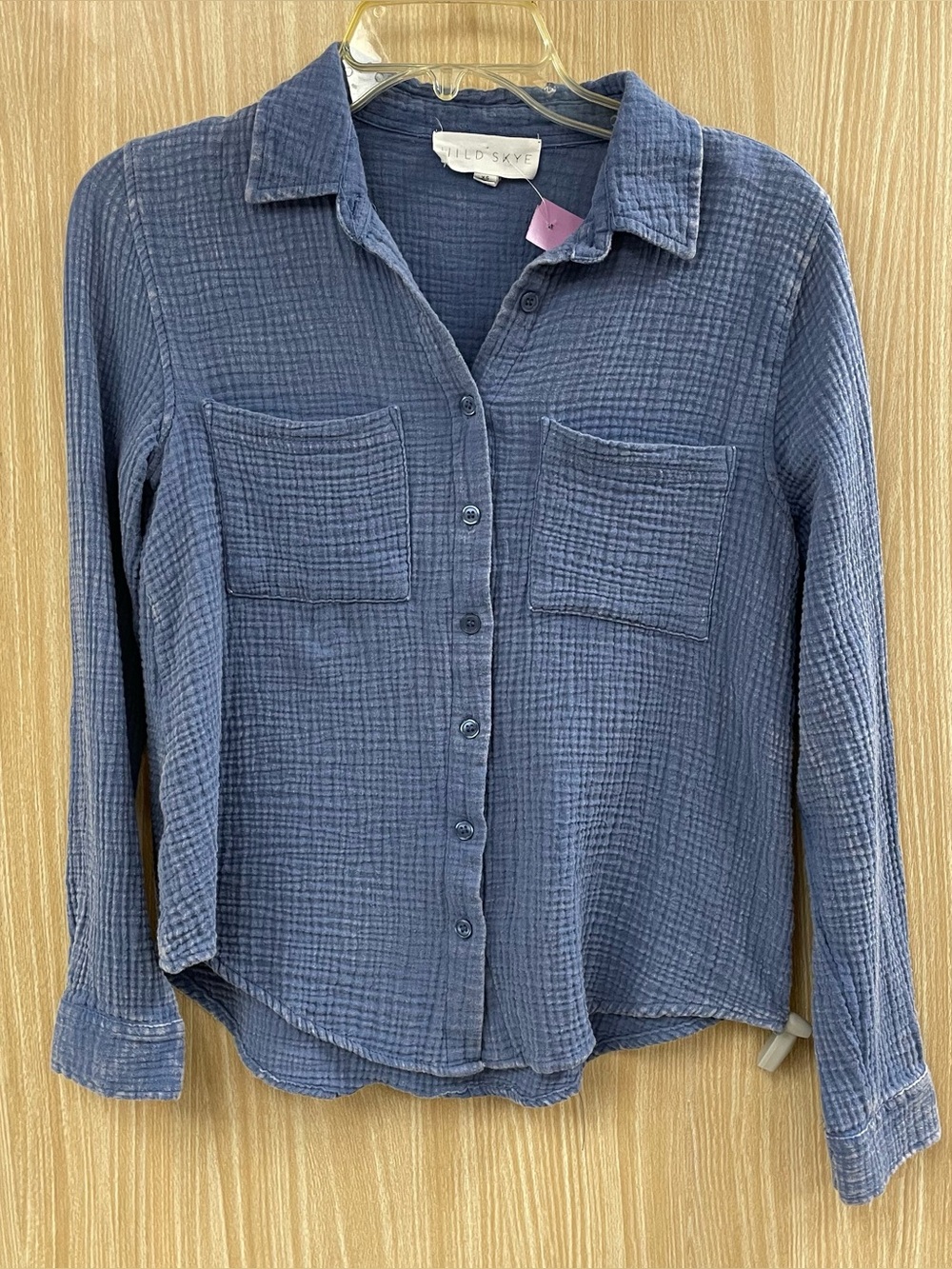 Wild Skye Blue Gauze Top Size XS
